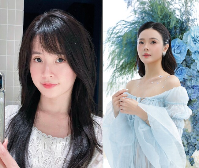 Midu chuộng tóc mái xéo, giúp gương mặt thêm hài hòa và trẻ trung hơn hẳn. So với kiểu tóc quen thuộc, diện mạo mới của Midu nhận được nhiều lời khen có cánh từ cư dân mạng.