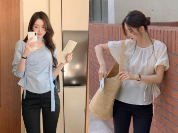 Cứ mặc mãi áo thun đen chán ngắt? 4 kiểu áo này giúp bạn trông có gu lại chanh sả như quý cô hàng hiệu