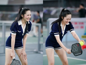 Bảo Anh khoe đôi chân dài cực phẩm khi diện quần ngắn chơi pickleball