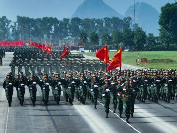 Dàn vũ khí, khí tài lần đầu hợp luyện cùng khối diễu binh chuẩn bị kỷ niệm 2/9