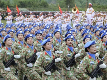 Tổng hợp luyện lần thứ 3 các lực lượng vũ trang diễu binh, diễu hành A80