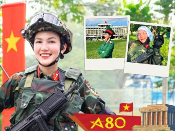 Gặp nữ chiến sĩ vượt nắng thắng mưa, từ TP.HCM ra Hà Nội, đeo tạ tập luyện, quyết tâm hoàn thành nhiệm vụ A80