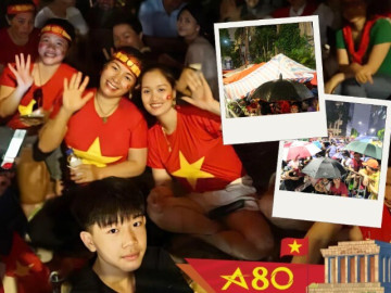 Hà Nội mưa lớn nhưng người dân quyết cắm trại xuyên đêm chờ xem tổng duyệt, khu vực ưu tiên được chuẩn bị chu đáo