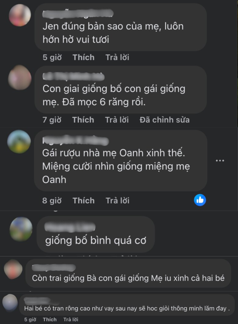 Jimmy được nhận xét giống bố, còn Jenny thì càng lớn càng giống mẹ.