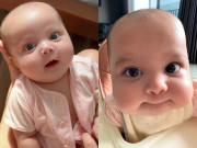 Yêu con - Bé gái Sài Gòn “gây sốt” cõi mạng với đôi mắt to tròn, má bánh bao như lai Tây, hoá ra có bố đơn thân nổi tiếng