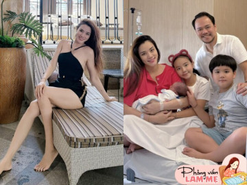Trang Nhung rời showbiz ở ẩn 10 năm, giờ U40 sinh con thứ 3 cho chồng đạo diễn, làm mẹ sung sướng