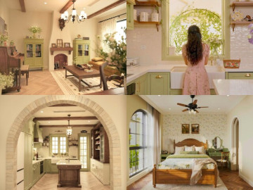 Mẹ 2 con Hà Nội khiến cõi mạng trầm trồ khi xây căn nhà 4 tầng màu xanh bơ đẹp như tranh