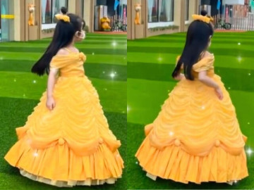 Bé gái mẫu giáo gây sốt cõi mạng khi diện đầm công chúa đến trường, phụ huynh tranh cãi xôn xao