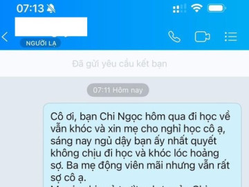 Nuôi con gái từ nhỏ chưa từng bị quát, đi học lớp 1 về hoảng sợ, mẹ trẻ nhắn tin cho cô giáo gây tranh cãi