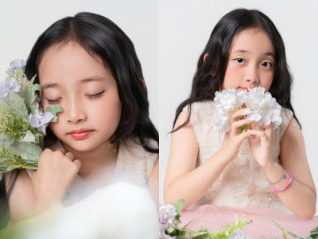 Mợ chảnh con gái Khánh Thi lúc nhỏ sinh non phải nằm lồng kính, giờ 7 tuổi cao lớn trắng xinh, mặt đẹp như mỹ nhân