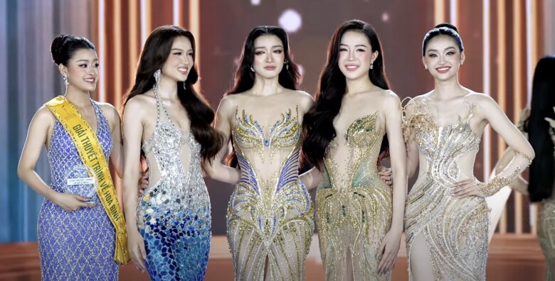 Hoa hậu quế anh nhận gạch đá sau màn final walk dân mạng còn phát hiện lỗi sai trong cách phát biểu - 1