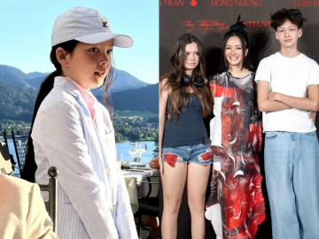 Con trai Hồng Nhung cắt mái tóc dài khi mẹ điều trị ung thư, chiều cao tăng trưởng chóng mặt sau 1 năm