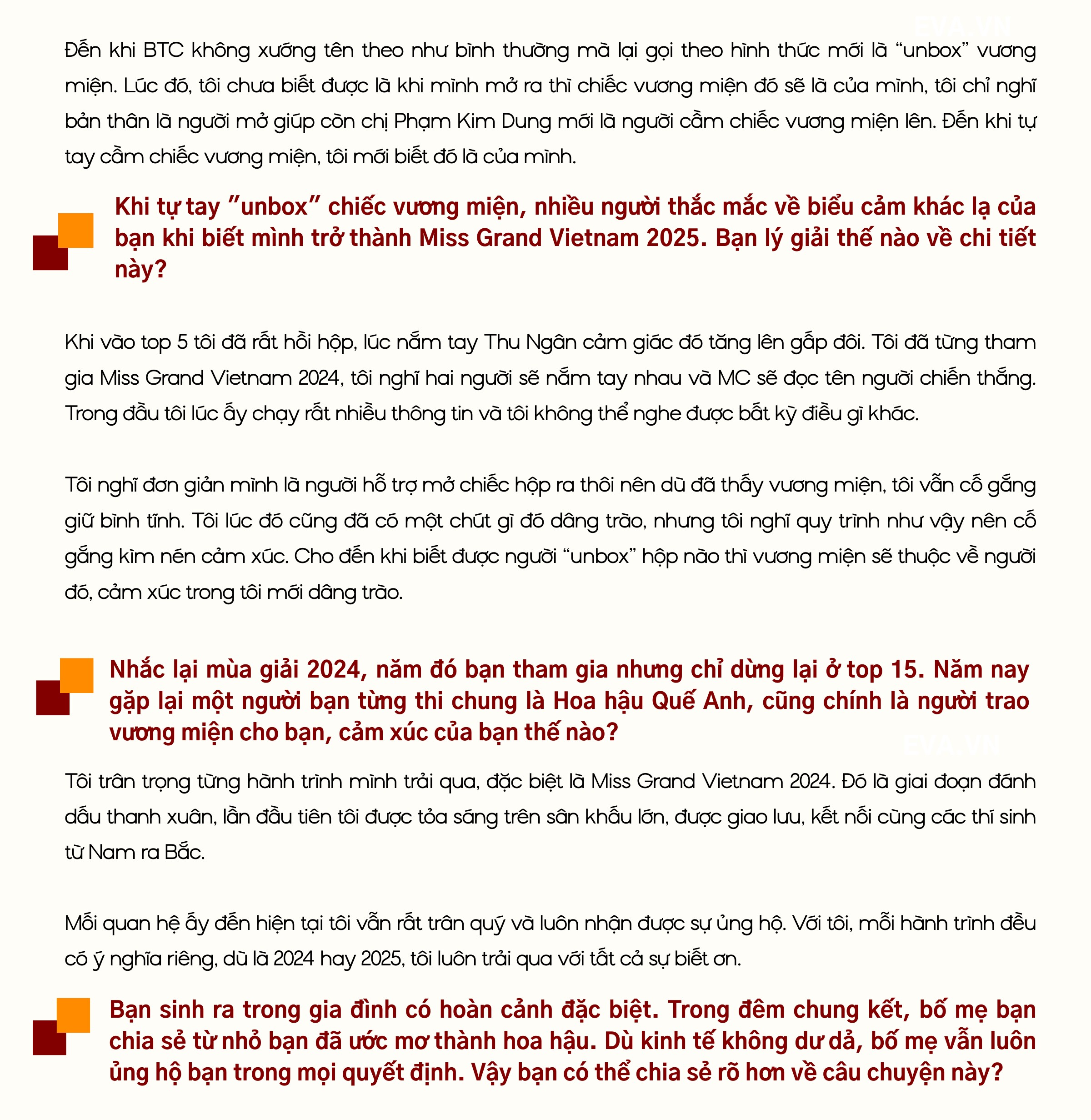 Miss Grand Vietnam 2025: “Tôi mang tiền thưởng về cho bố mẹ” - 13