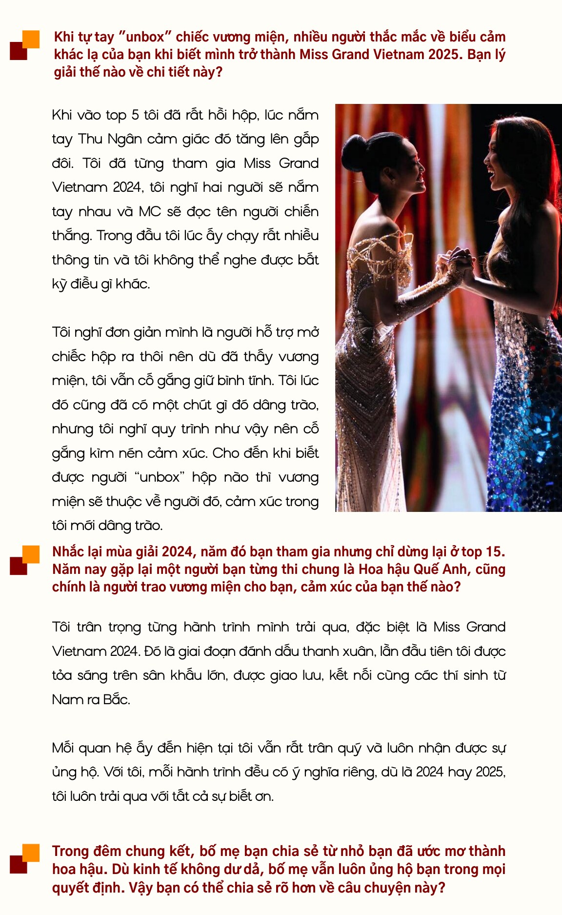 Miss Grand Vietnam 2025: “Tôi mang tiền thưởng về cho bố mẹ” - 12