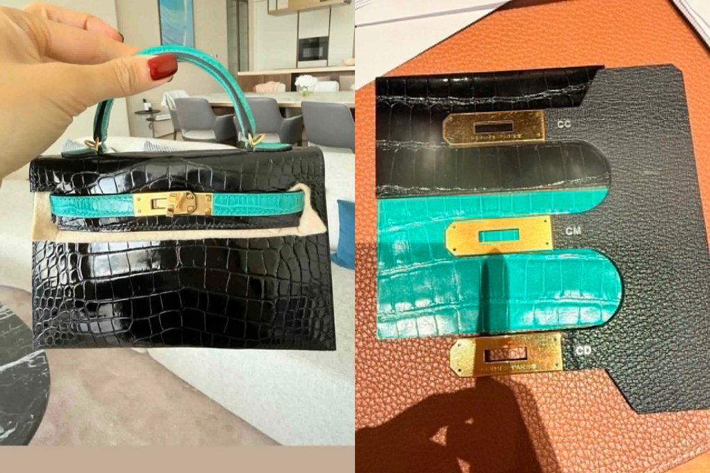 Thiết kế được chế tác riêng theo yêu cầu màu sắc của Kha Mỹ Vân, có giá xấp xỉ 1,5 tỷ đồng.