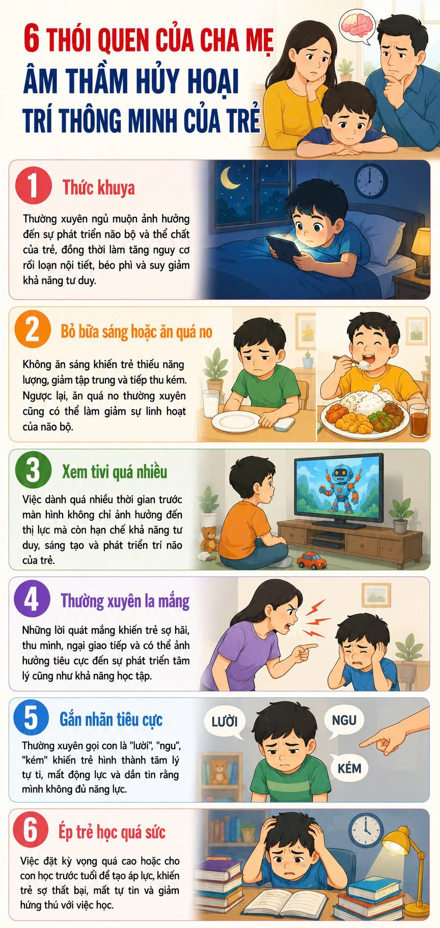 Càng yêu con càng hại con: 6 thói quen khiến trẻ ngày càng kém thông minh - 1