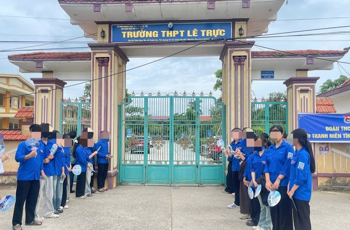 Điểm thi Trường THPT Lê Trực tại xã Tuyên Hóa, tỉnh Quảng Trị. (Ảnh: CTV)