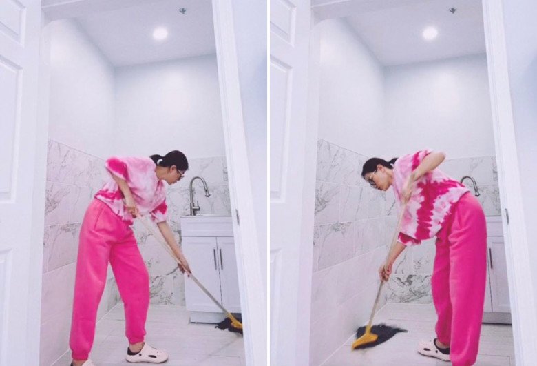 Cô cho biết: Tôi đi cọ toilet chứ có làm gì đâu. Cho nên mọi người học làm nail, làm lông mày thì kiếm được nhiều tiền. Các chị nên học thêm nấu ăn, làm bánh sẽ kiếm được thêm. Đừng nghĩ tôi cọ toilet thì cuộc sống vất vả. Nghề gì cũng được, cọ toilet cũng được miễn kiếm được tiền. Đừng cà khịa, khích bác tôi. Nữ người mẫu thẳng thắn chia sẻ.