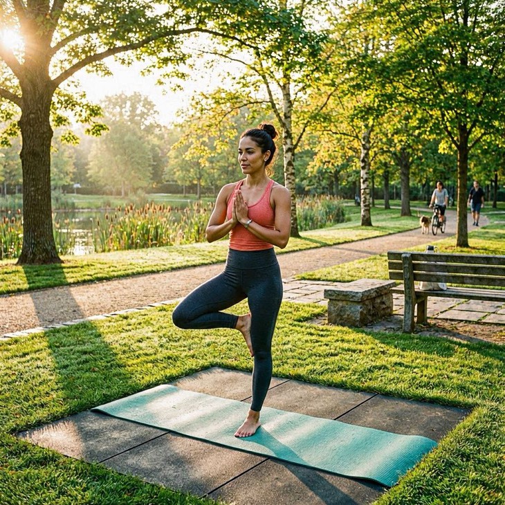 Tập yoga giúp cải thiện sự linh hoạt, khả năng vận động của khớp và khả năng kiểm soát cơ thể.