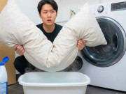 Nhà đẹp - Cách làm sạch gối ôm dáng dài mà không cần giặt