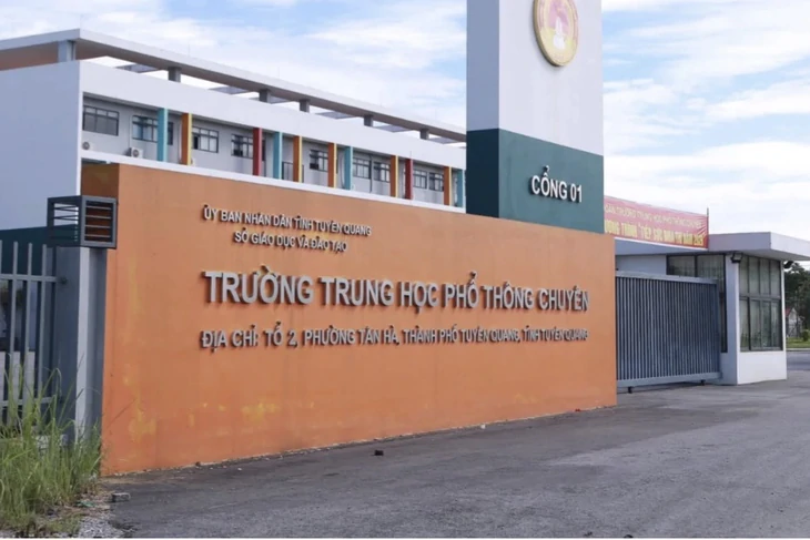 Trường THPT chuyên Tuyên Quang - Nơi xảy ra sự việc. Ảnh: VGP.