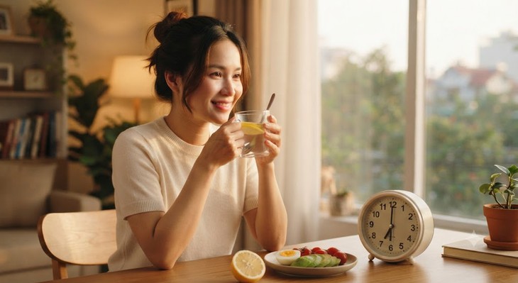 Uống nước chanh vào buổi sáng giúp bổ sung lượng nước đã mất sau một đêm.