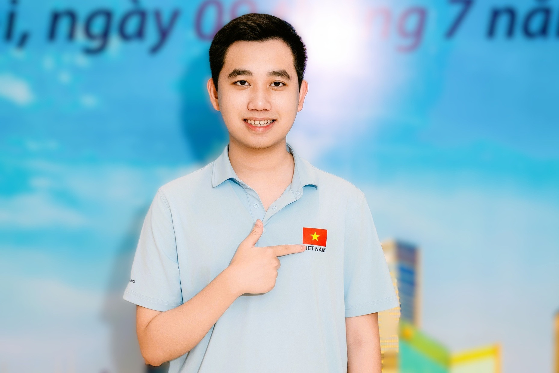 Nguyễn Lê Nhật Nam giành Huy chương Vàng Olympic Toán quốc tế năm 2026. Ảnh: NVCC