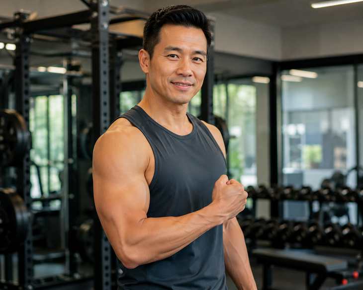 Tập luyện tăng sức mạnh đều đặn là một trong những biện pháp hiệu quả nhất giúp duy trì khối cơ. Ảnh: AI.