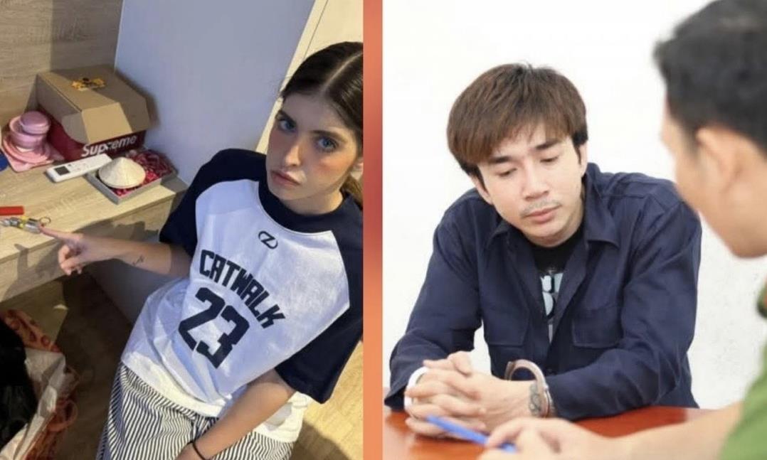 Andrea Aybar Carmona (người mẫu An Tây) và Nguyễn Trung Hiếu (ca sỹ Chi Dân).