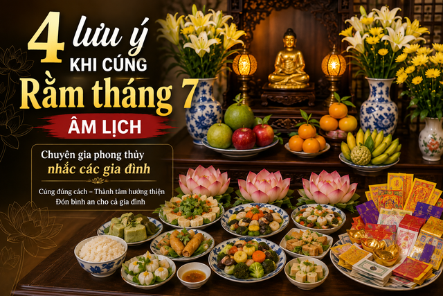 4 lưu ý khi cúng Rằm tháng 7/2026, chuyên gia phong thủy nhắc các gia đình thực hiện đúng quy trình, đón bình an - 1
