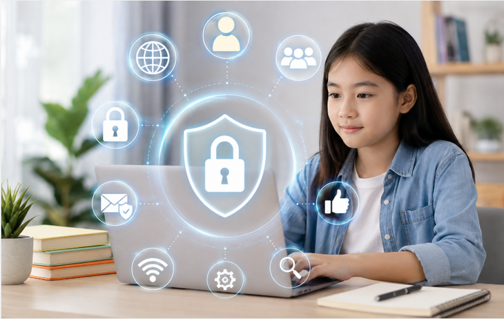 Trang bị kỹ năng bảo vệ thông tin cá nhân và sử dụng Internet an toàn giúp học sinh chủ động phòng tránh những rủi ro trên môi trường mạng xã hội.