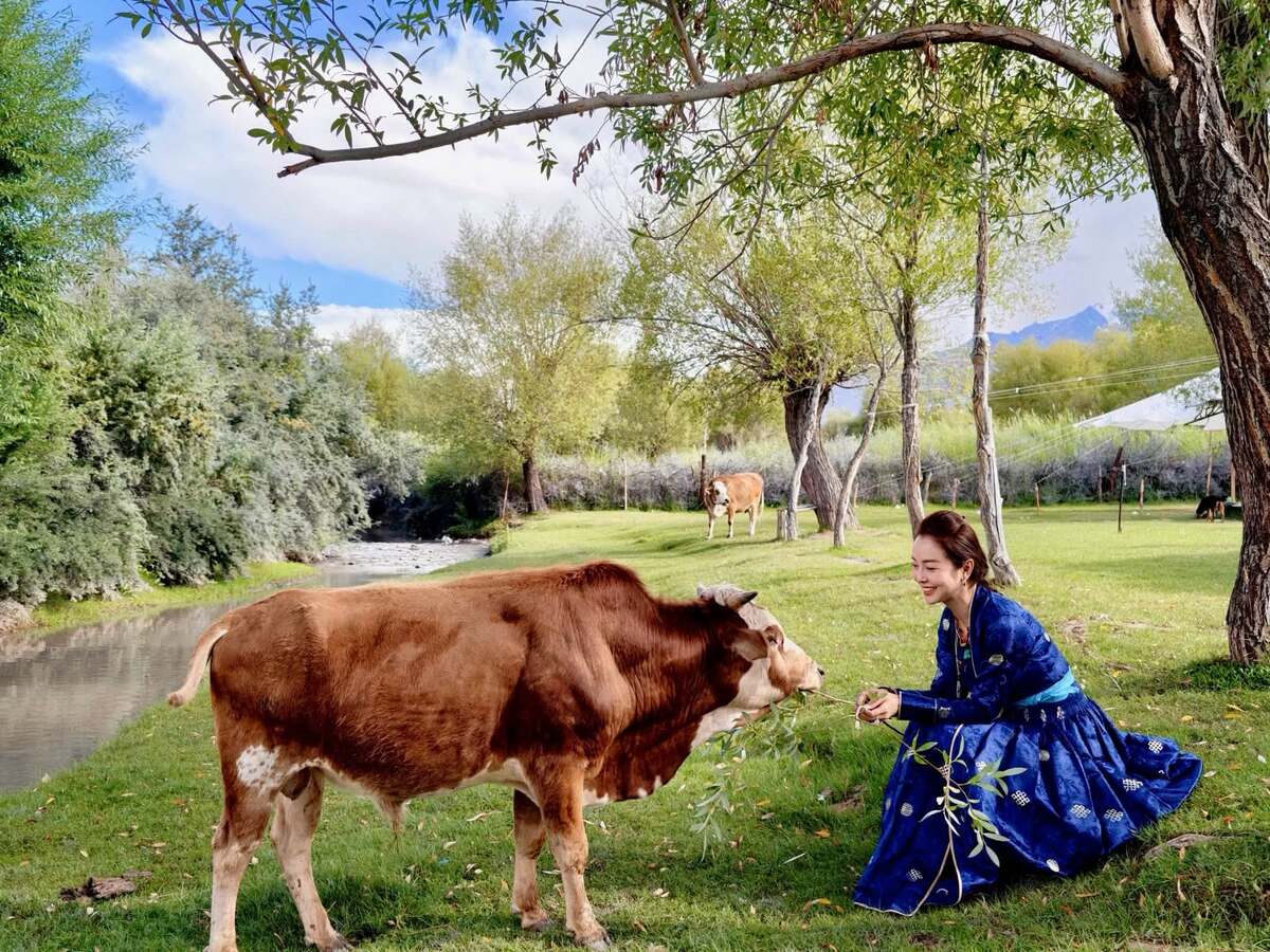 Ngoài Namgyal Tsemo, Hemis, cô còn tới thăm tu viện Thiksey, làng Turtuk sát biên giới Ấn Độ và Pakistan. Trong một lần ghé chơi một nhà dân, cô có dịp mặc trang phục của phụ nữ bản địa.