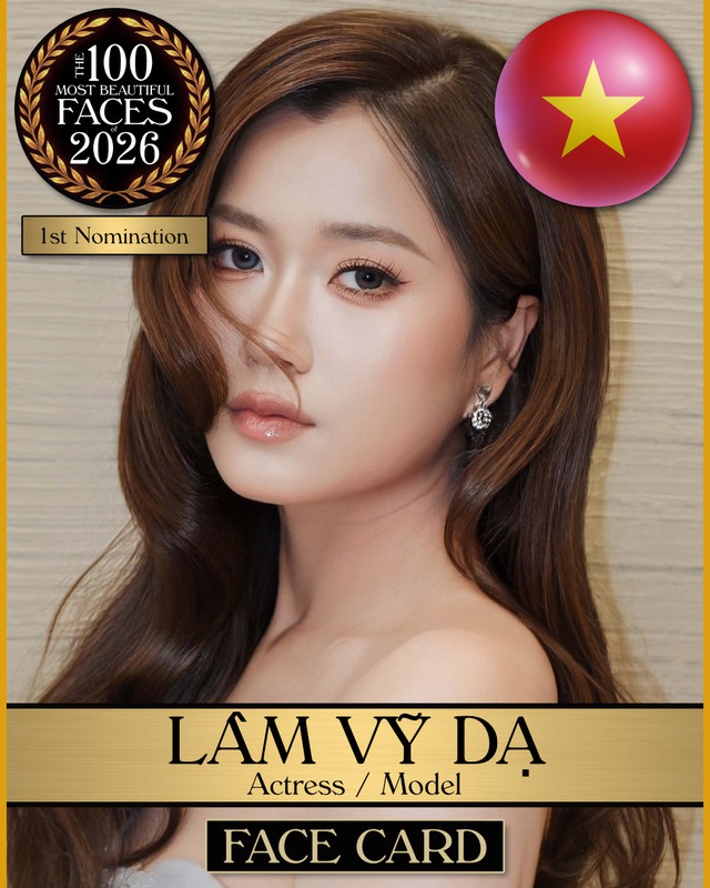 Lâm Vỹ Dạ được đề cử 100 gương mặt đẹp nhất thế giới 2026. Nguồn: TC Candler