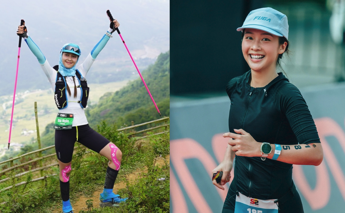 Vài năm trở lại đây, Khả Ngân say mê chinh phục các đường chạy marathon, giải trail.