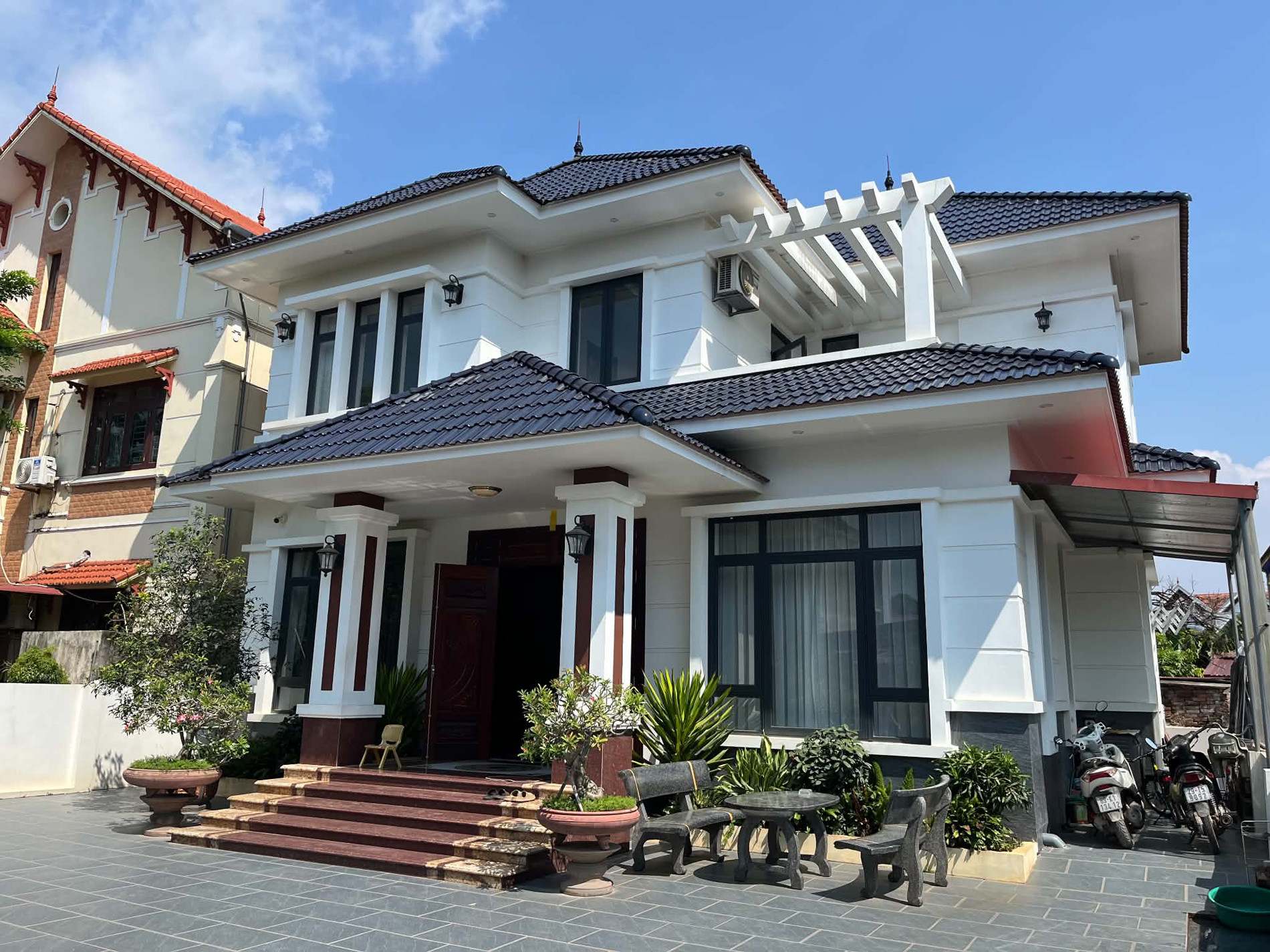 Ngôi nhà xây của gia đình anh Đức ở Hưng Yên rộng gần 200m2, đầy đủ tiện nghi