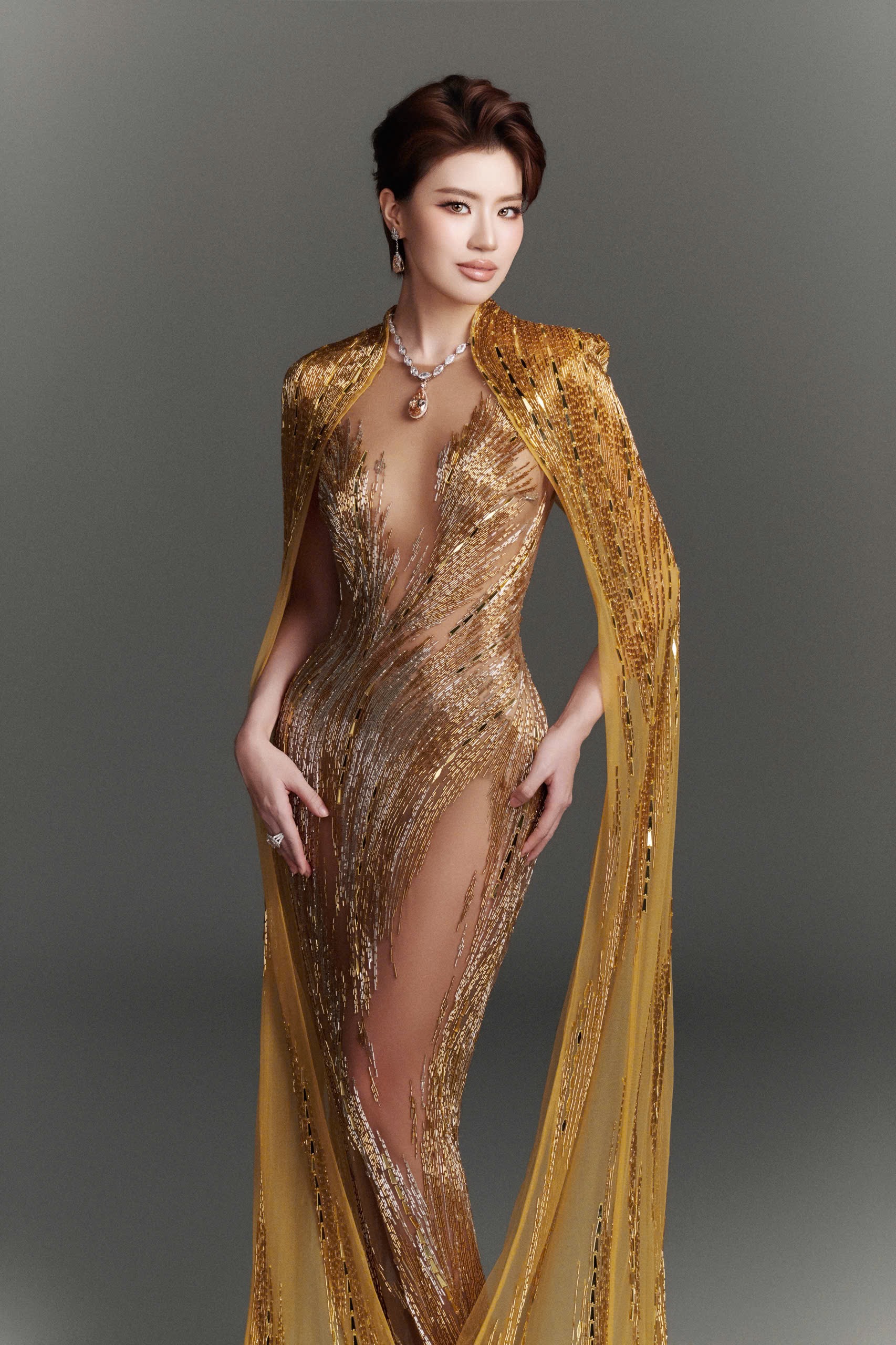 Pháo với hình ảnh mới ở Miss Universe Vietnam 2026. Ảnh: BTC