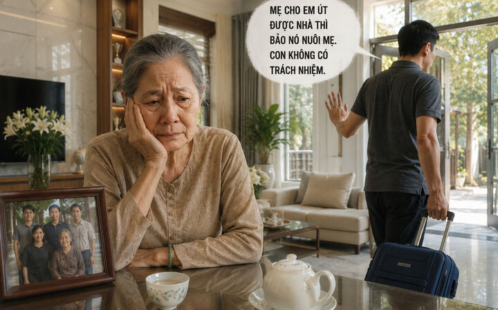 Con trai cả từ chối phụng dưỡng, bảo “đem nhà cho con út thì để nó nuôi mẹ”.
