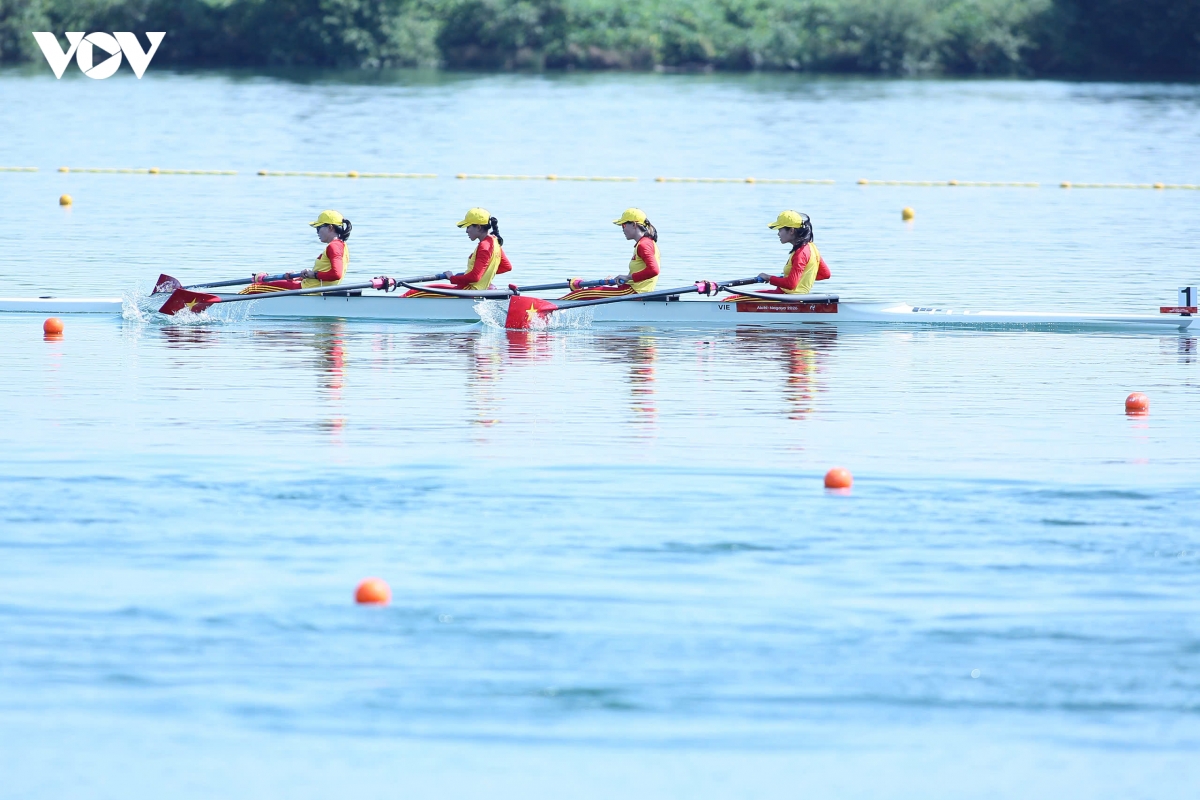 Các tay chèo Việt Nam cháy hết mình để cạnh tranh tấm huy chương tại ASIAD 2026.