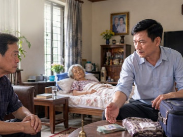 Mỗi tháng nhận 5 triệu của anh trai để ở quê chăm mẹ ốm, ngày tôi trả lại tiền kèm chiếc va li của mẹ, cả nhà lặng đi