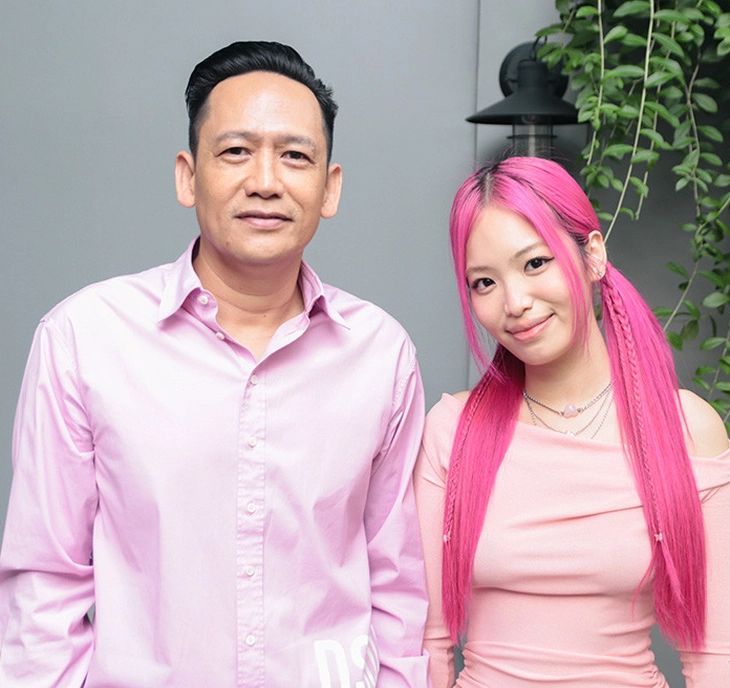 Duy Mạnh và con gái Cầm.