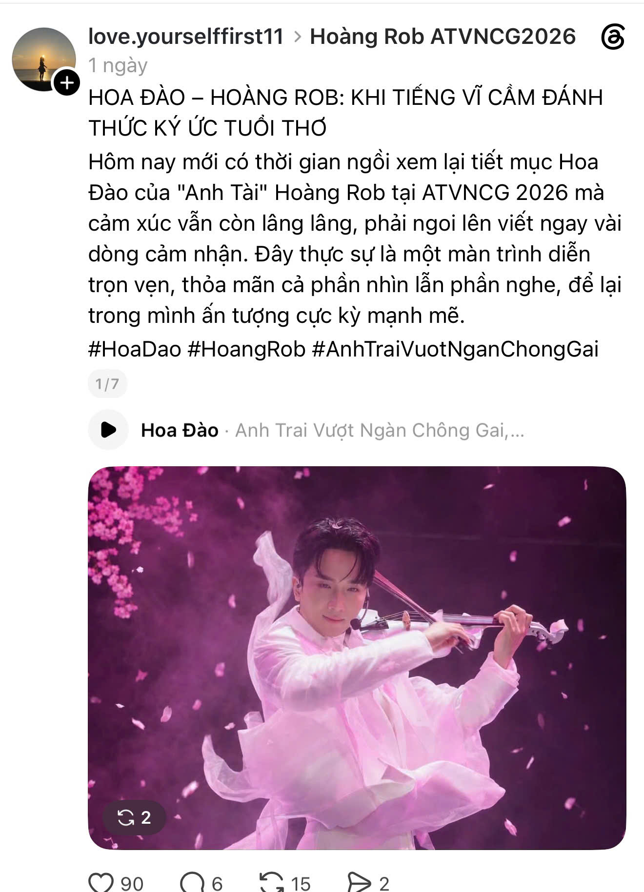 Nhiều khán giả thừa nhận trước đó chưa từng biết hoặc chỉ nghe tên nam nghệ sĩ, nhưng đã bị chinh phục hoàn toàn sau màn trình diễn.