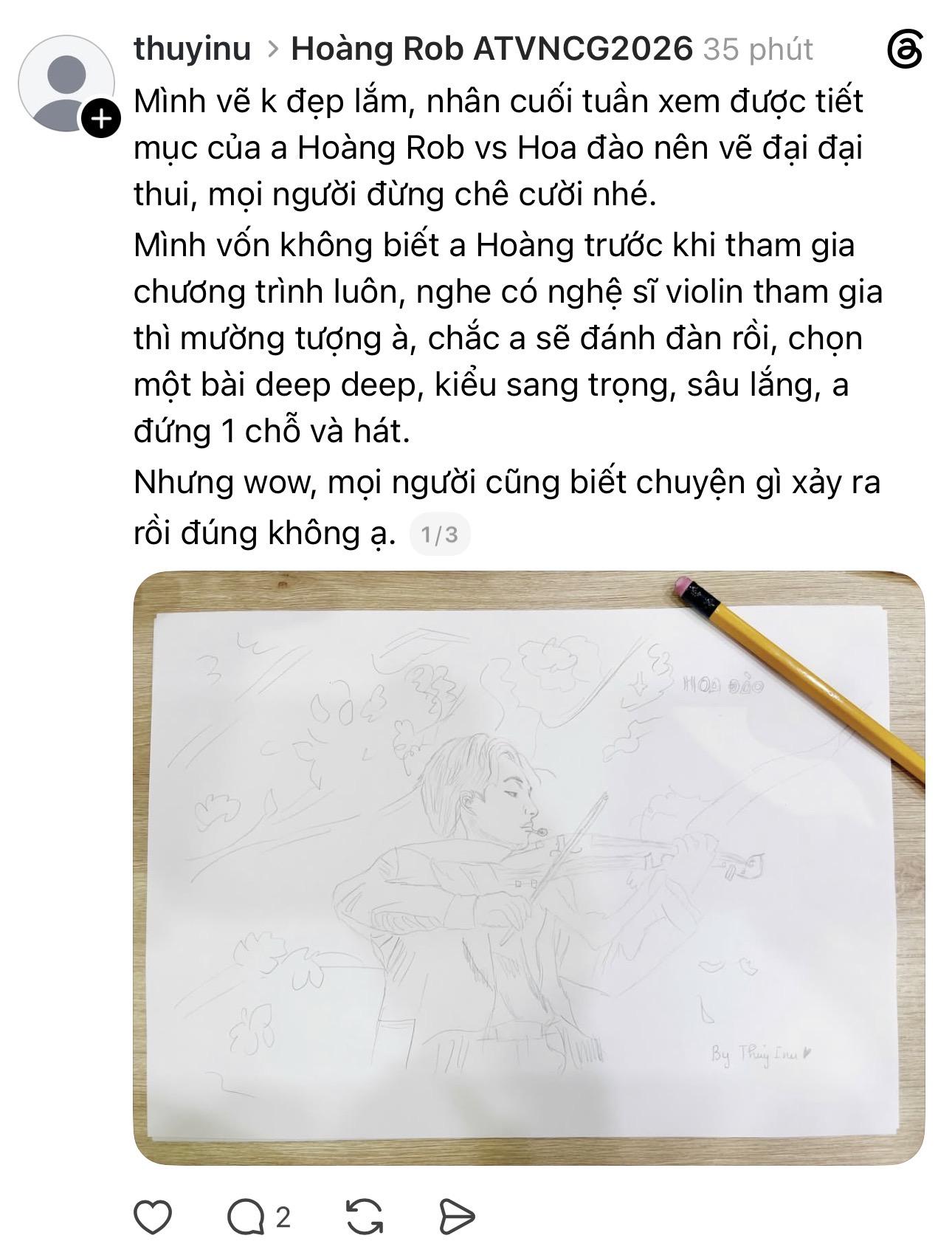 Khán giả tìm kiếm về Hoàng Rob, vẽ tranh và làm thơ tặng nam nghệ sĩ sau tiết mục amp;#34;Hoa Đàoamp;#34; - 3