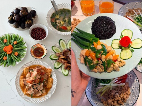 Giúp việc bao người mơ ước là đây: Vợ BTV Quốc Khánh khoe loạt mâm cơm "cô Tấm" nấu ngon đẹp đỉnh