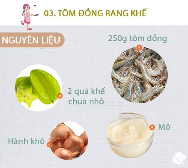 Chuẩn bị: 250g tôm đồng, muối, hành khô, dầu ăn, đường, hành lá, 1 quả khế chua.