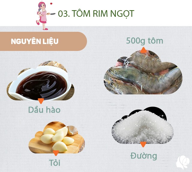 Chuẩn bị: 500g tôm, dầu hào, đường, tỏi, bột canh, hạt tiêu, dầu ăn, tỏi, 1/2 quả ớt ừng, hành lá.