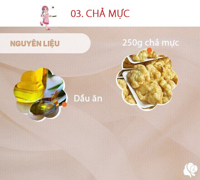 Chuẩn bị: 250g chả mực, dầu ăn.
