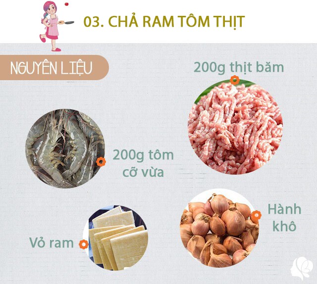Nguyên liệu: 200g thịt băm nhuyễn, 200g tôm đất cỡ vừa, hành khô, hành lá, bột canh, hạt tiêu, vỏ ram