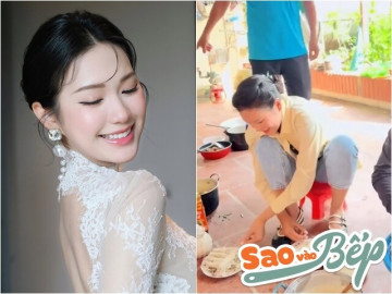Gái xinh Hà Nội lấy cầu thủ Việt Nam, cảnh về quê vào bếp được chị dâu quay lại hút dân mạng