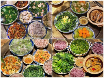 9X vừa đẹp lại đảm, rảnh là vào bếp, khoe hơn 20 mâm cơm nhà ai nhìn thấy cũng muốn ăn thử