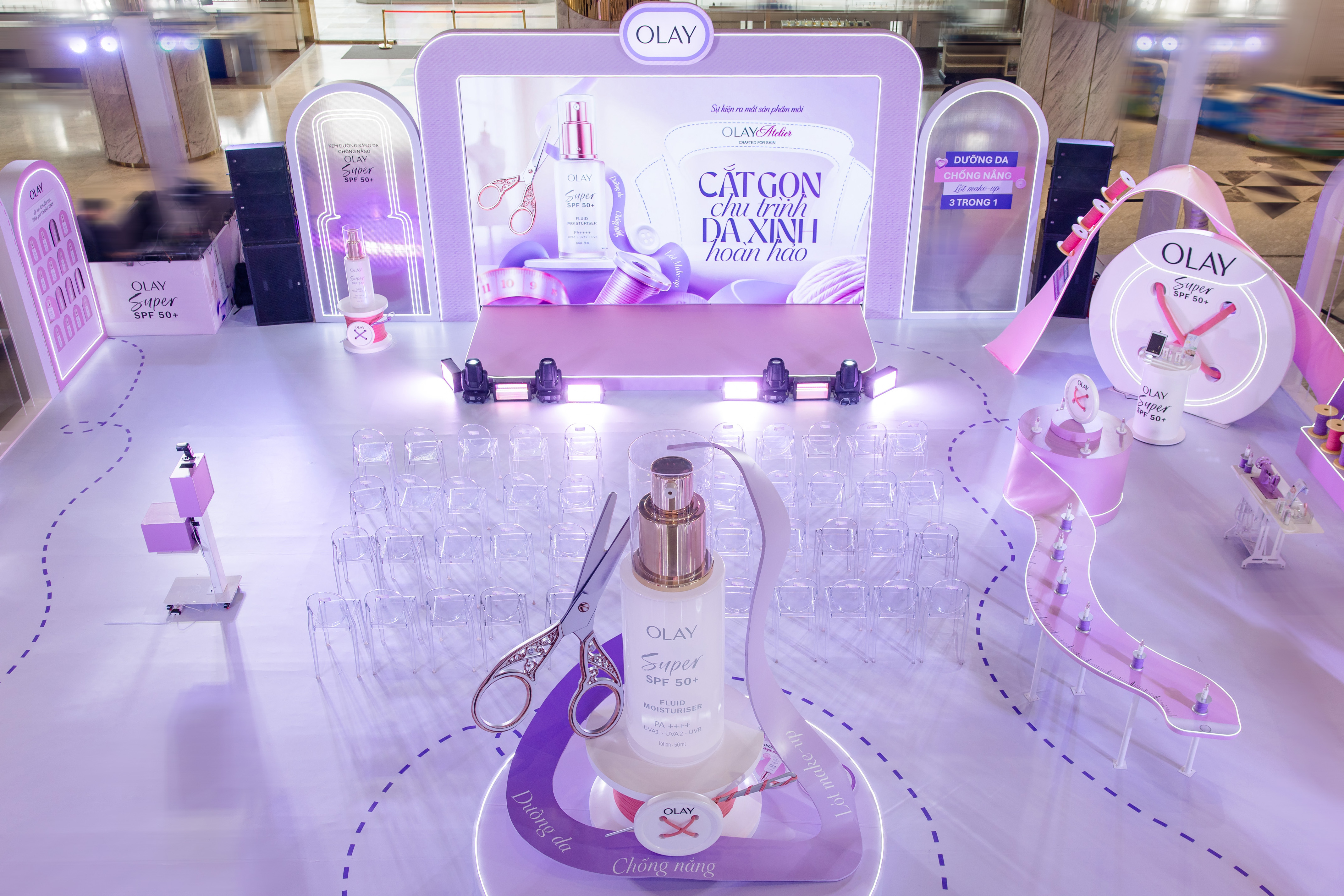Toàn cảnh không gian sự kiện OLAY Atelier.